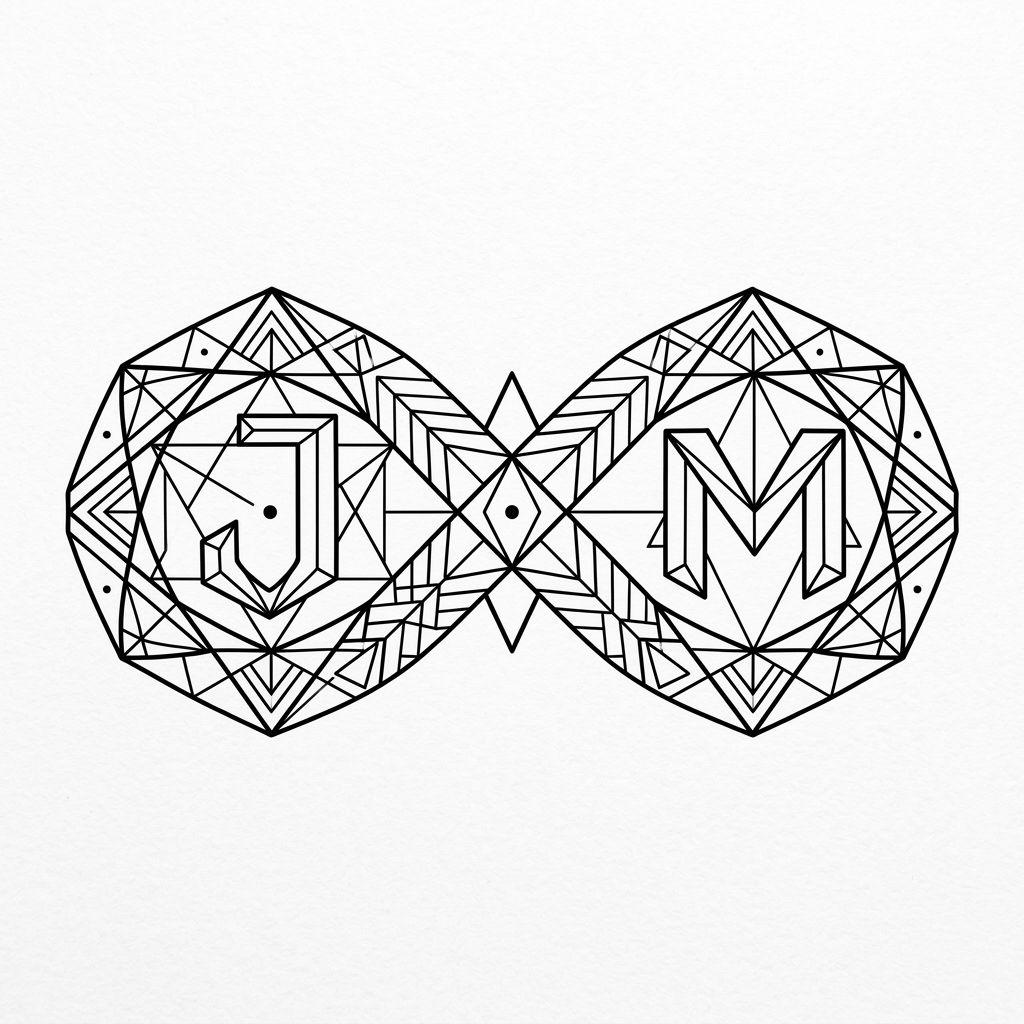father and daughter-tattoo infinity with initials