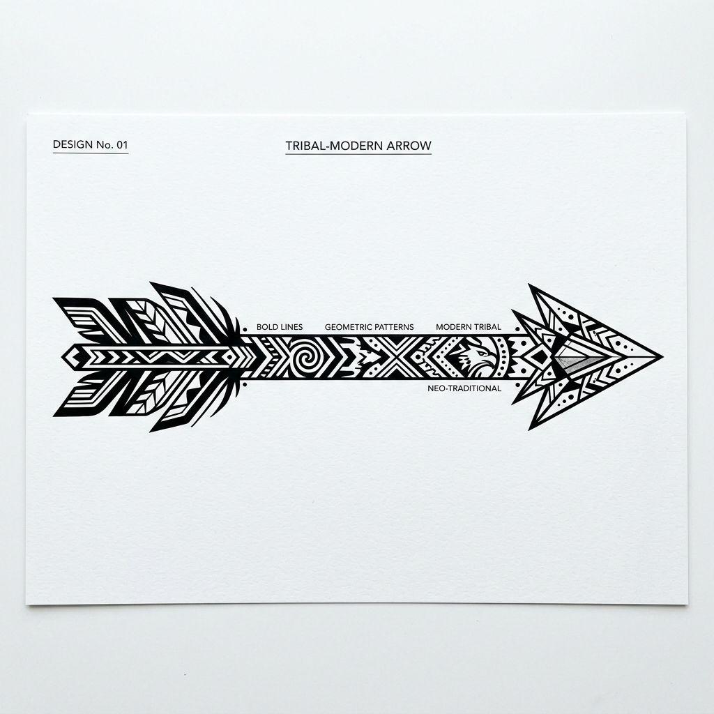 foot-tattoo tribal arrow