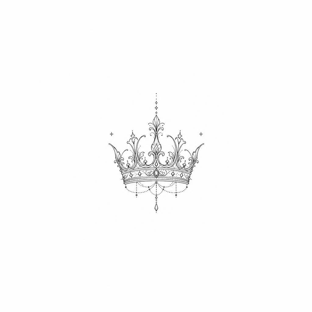 wrist-tattoo fine-line crown