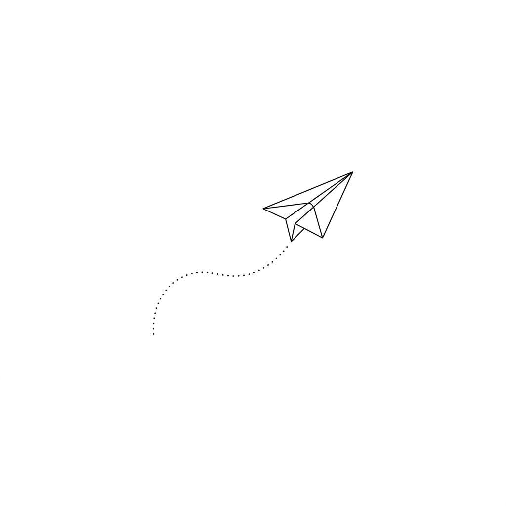 travel-tattoo minimalist airplane