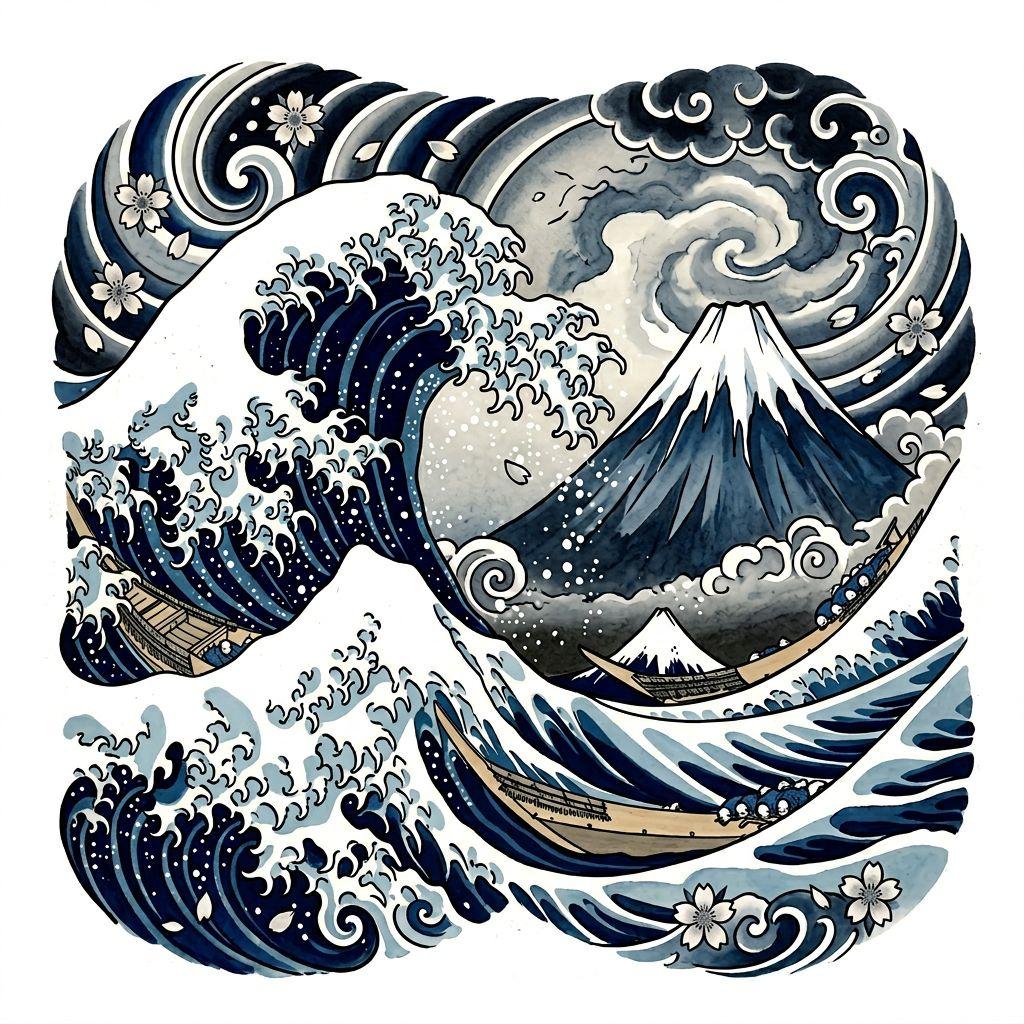 travel-tattoo japanese wave