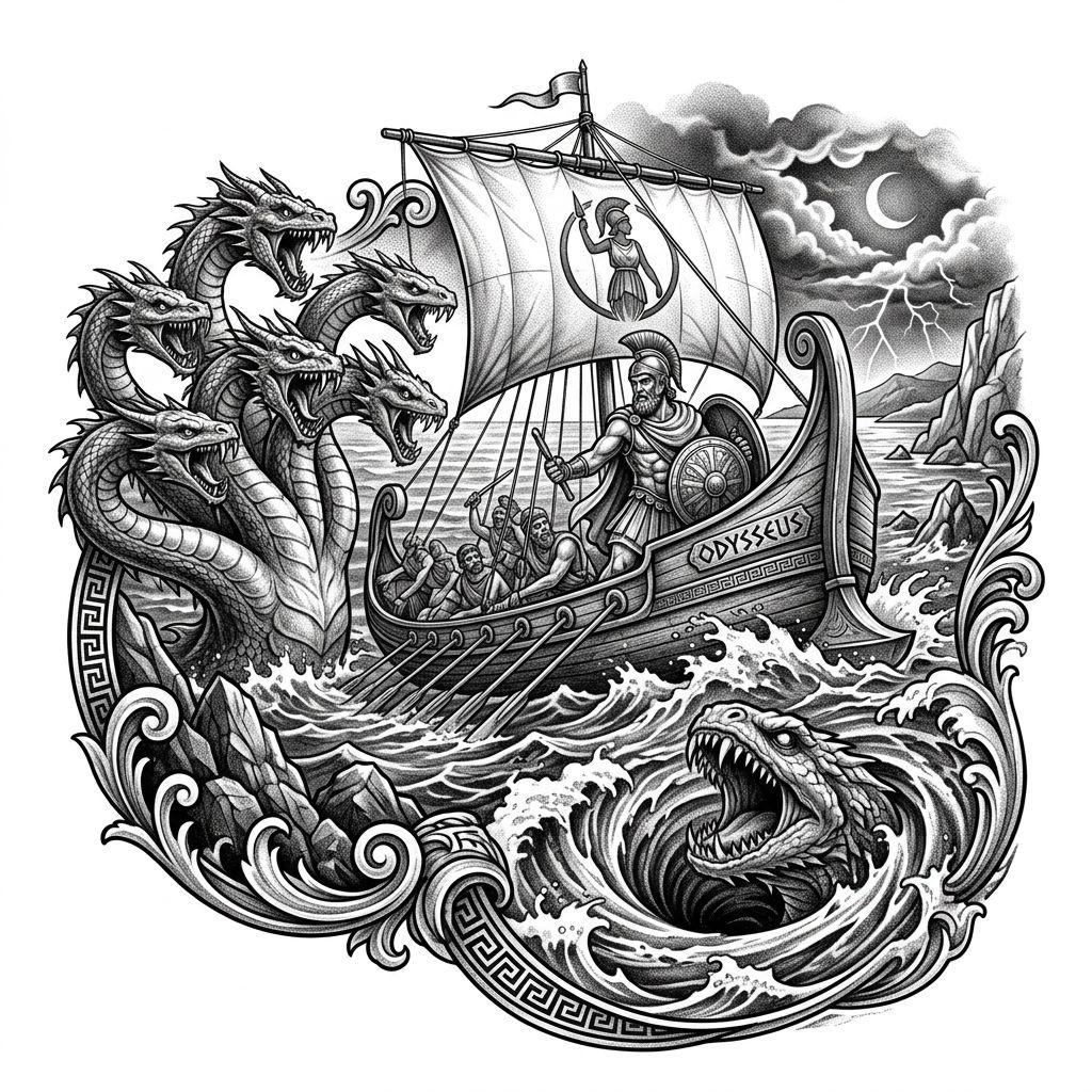 travel-tattoo mythological odysseus