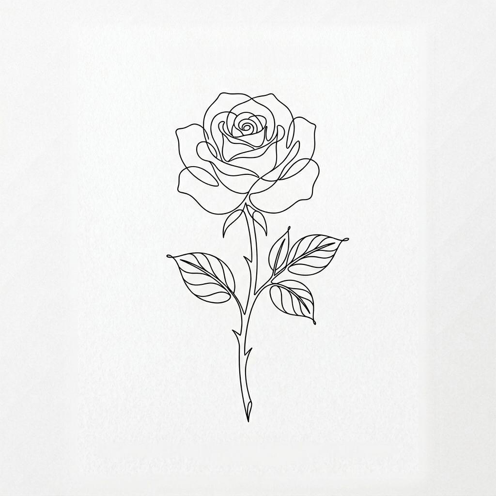 rose-tattoo minimalist rose
