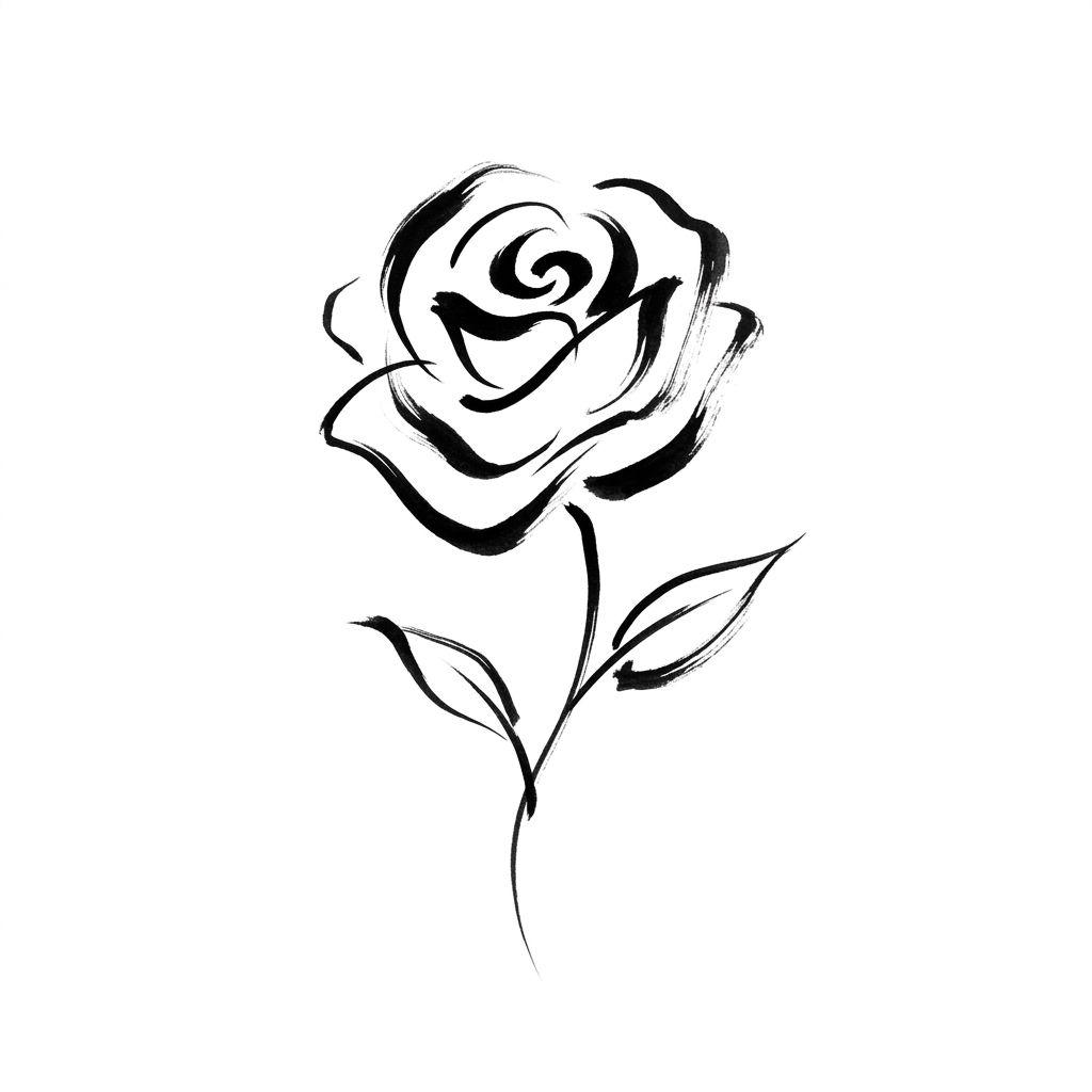 rose-tattoo abstract rose