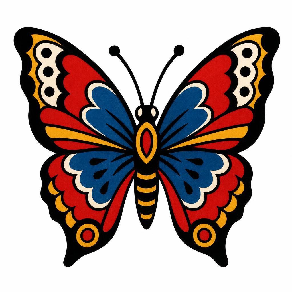butterfly-tattoo old-school butterfly