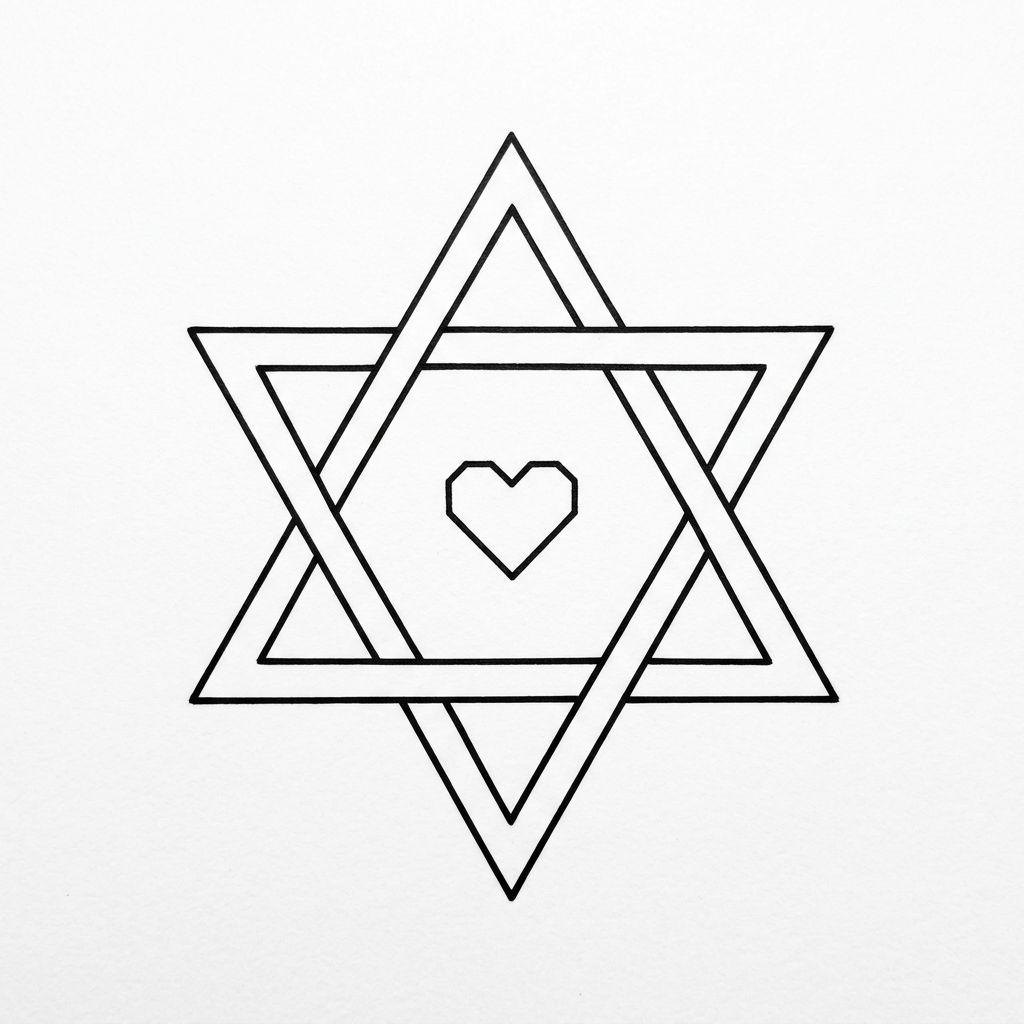 sister-tattoo geometric twin triangles