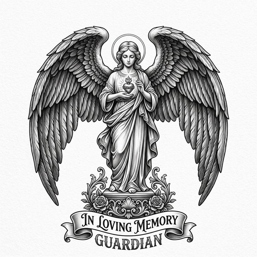 memorial-tattoo mythological angel