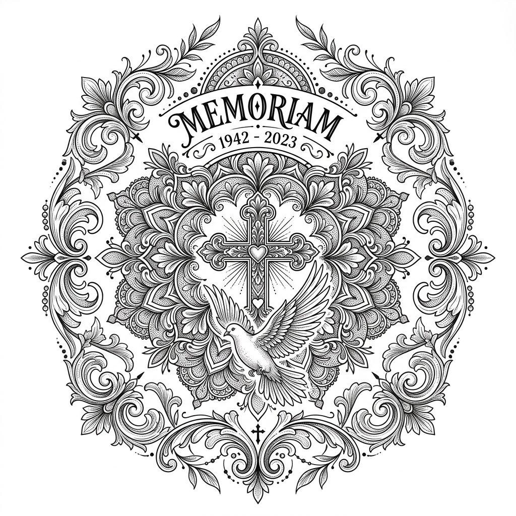 memorial-tattoo ornamental memorial mandala