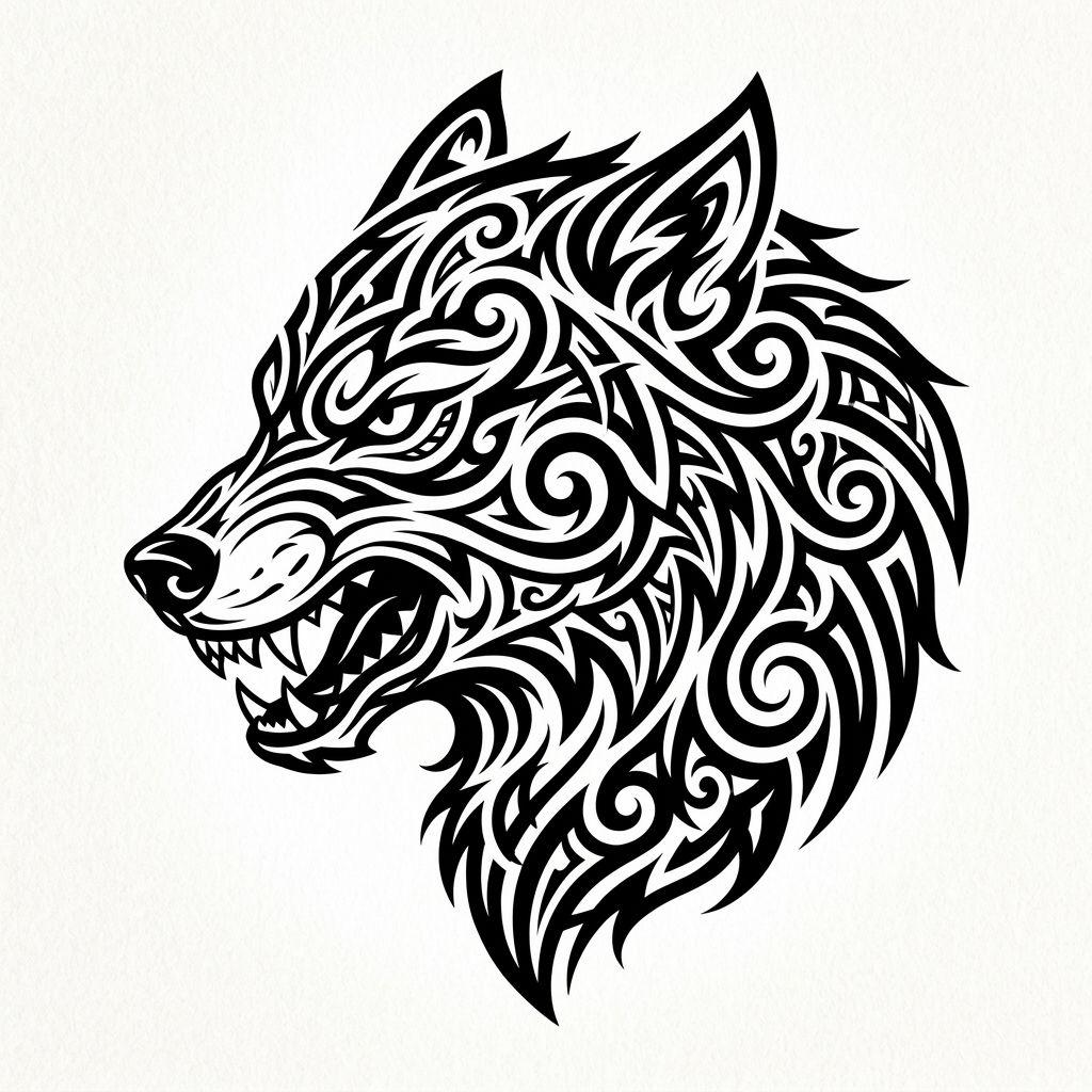 tribal-tattoo powerful animal tribal