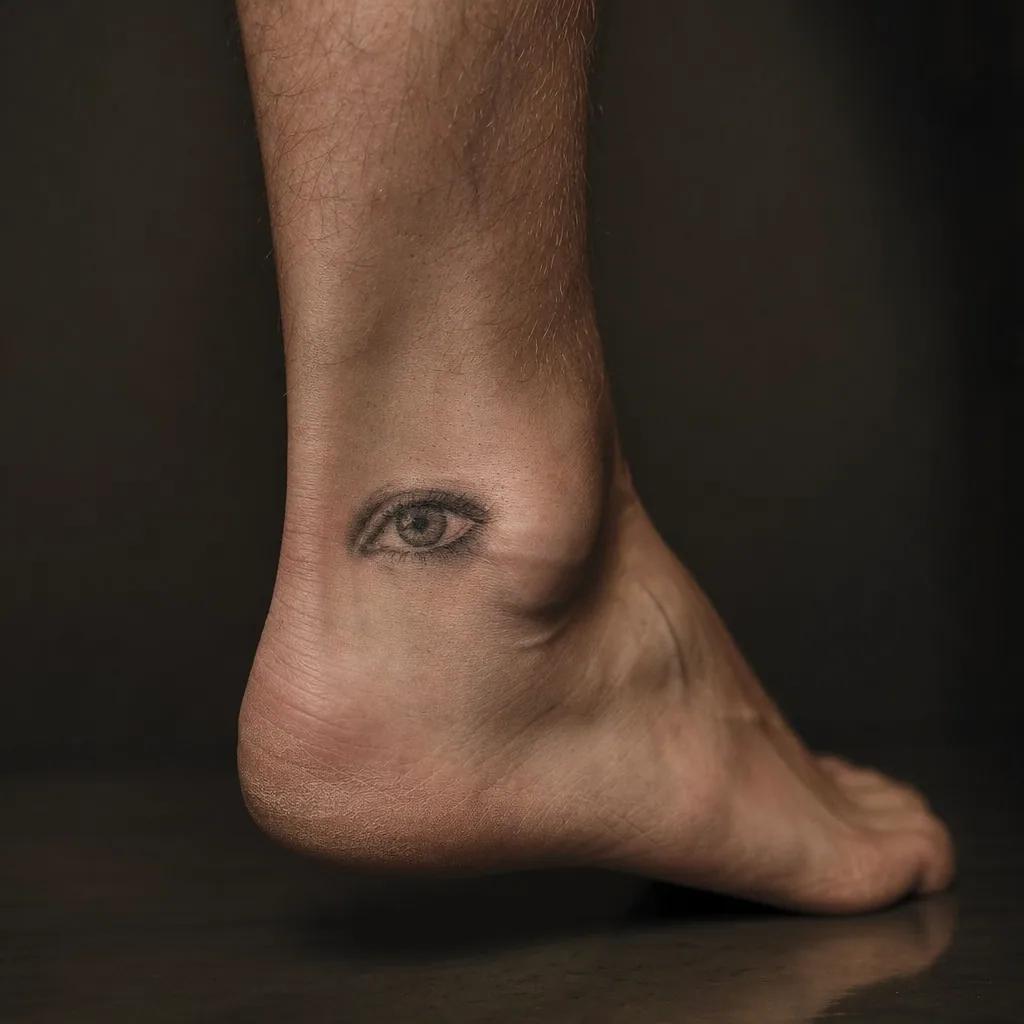 ankle-tattoo blackwork symbol