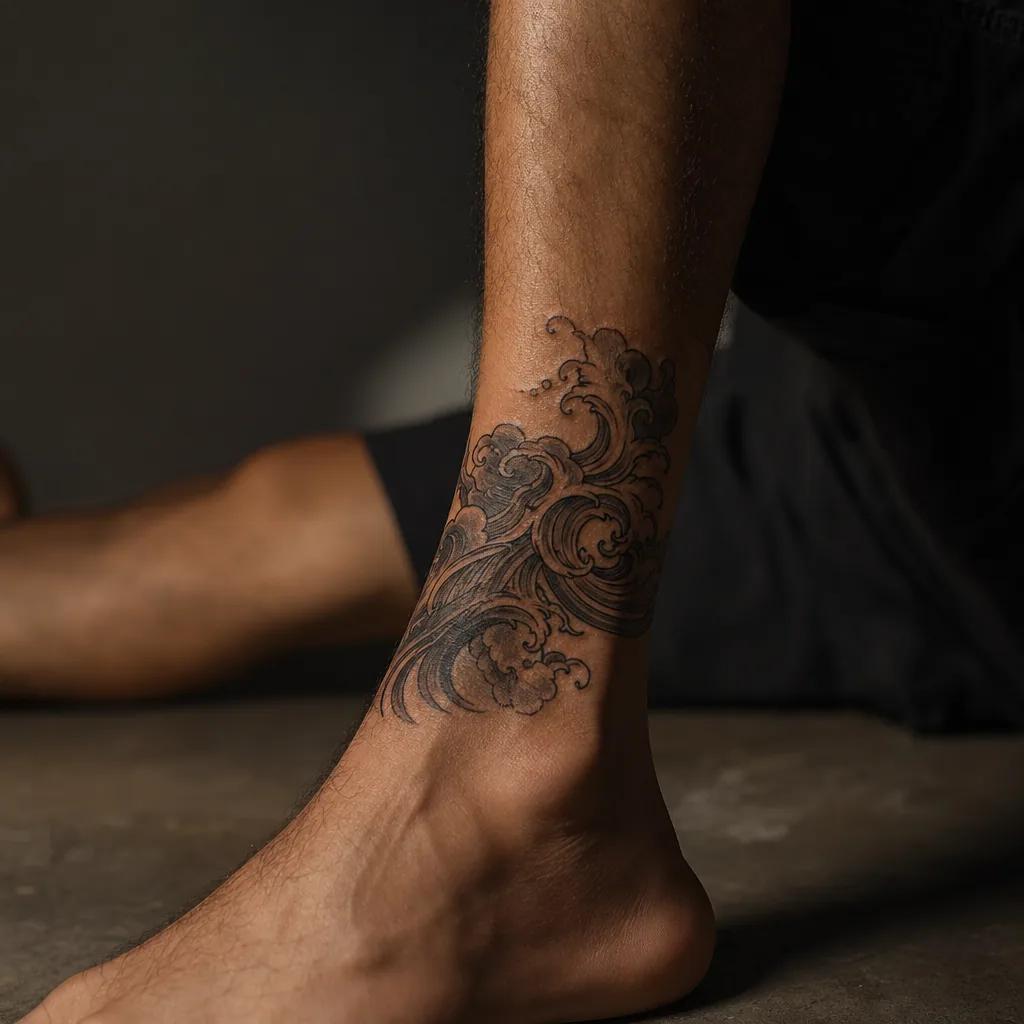 ankle-tattoo micro-realism eye