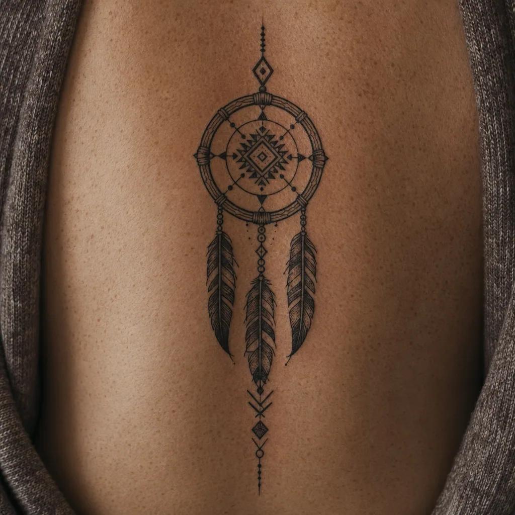 idée tatouage attrape-rêve attrape-reve tribal amerindien