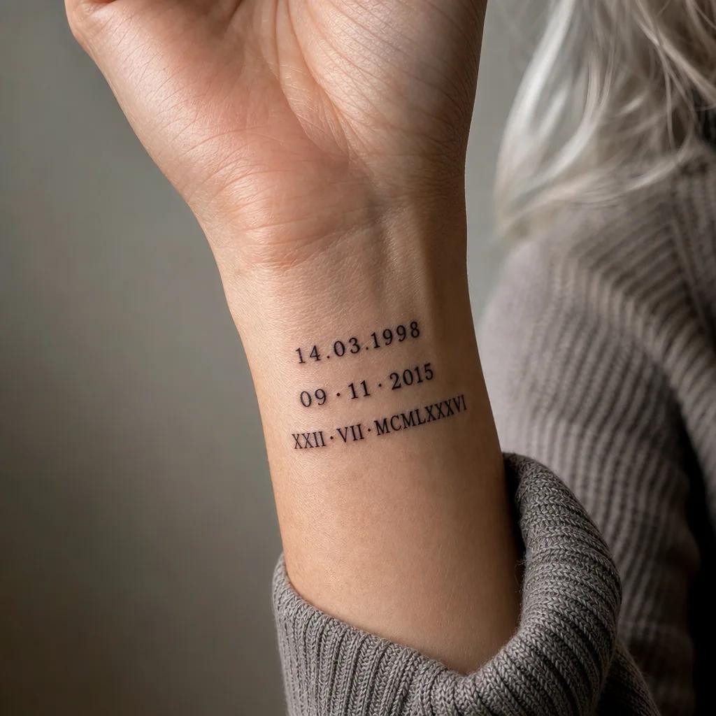 birth date-tattoo patchwork flash dates