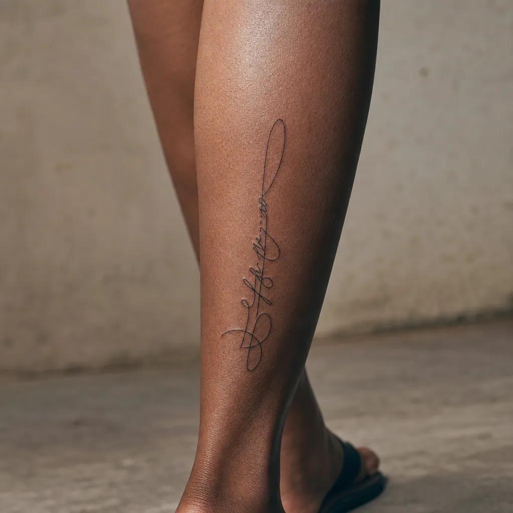 calf-tattoo dotwork moon