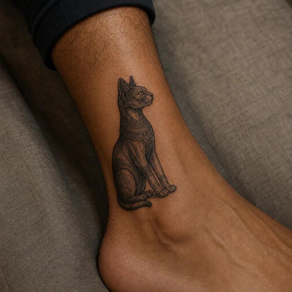 cat-tattoo script lettering "kitten"
