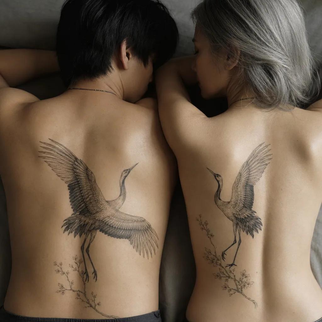 couple-tattoo lovestruck skulls