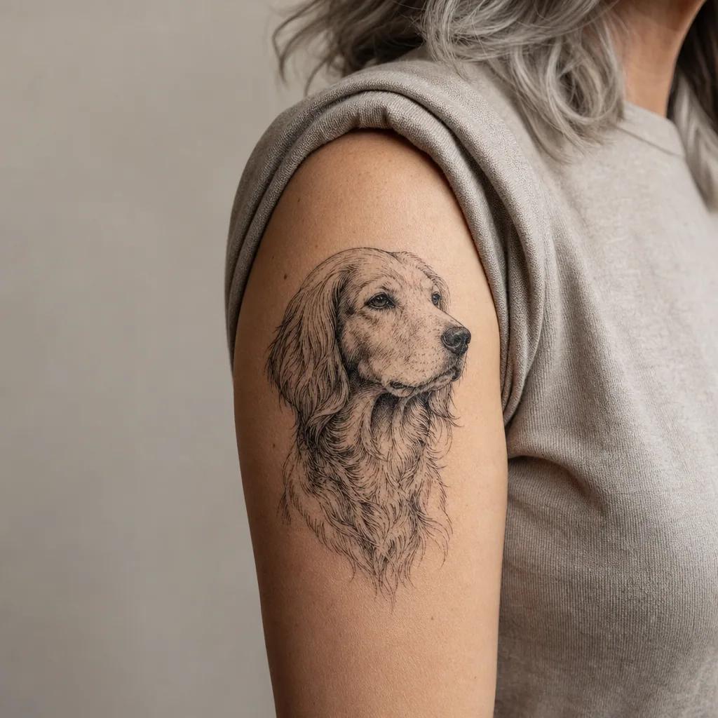 dog-tattoo premium illustrative dog