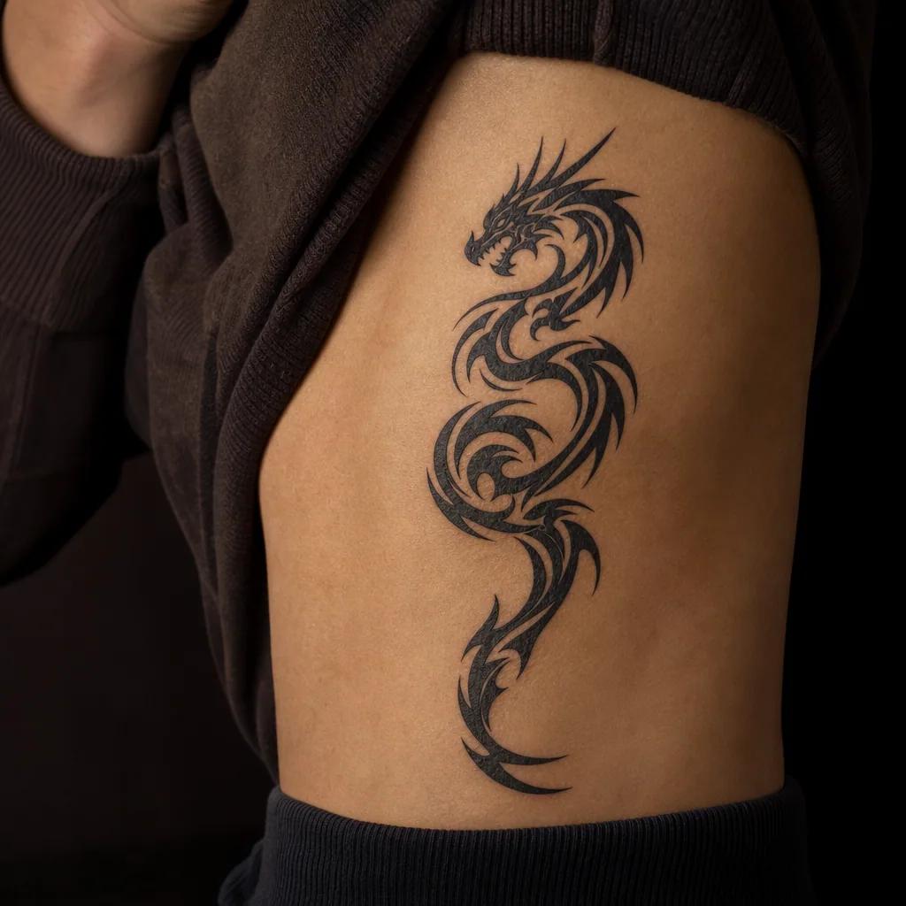 dragon-tattoo celtic tribal dragon