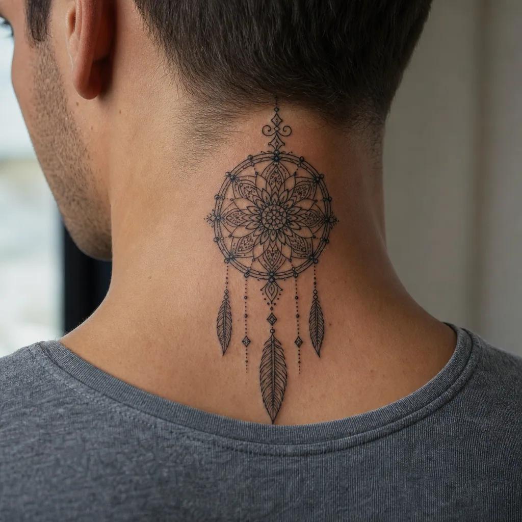 dreamcatcher-tattoo ornamental mandala dreamcatcher