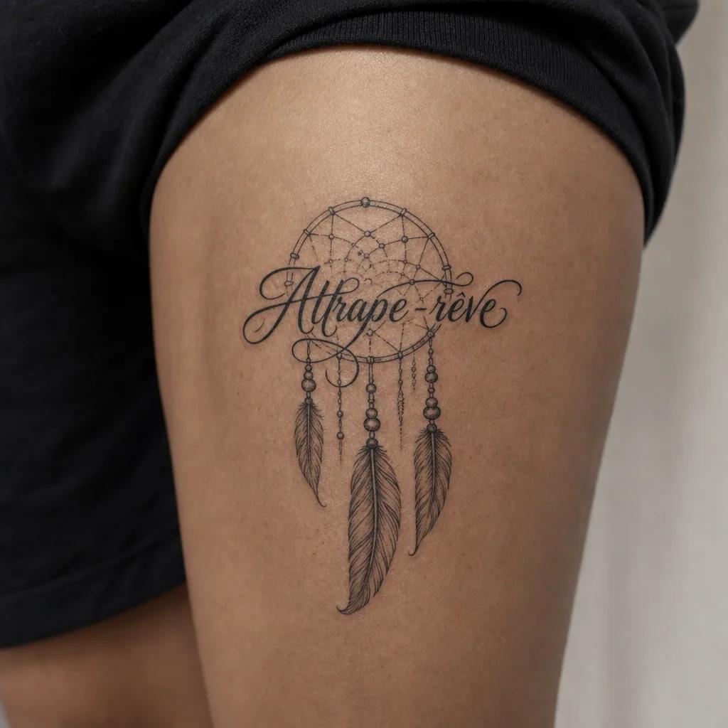 dreamcatcher-tattoo dreamcatcher with quote