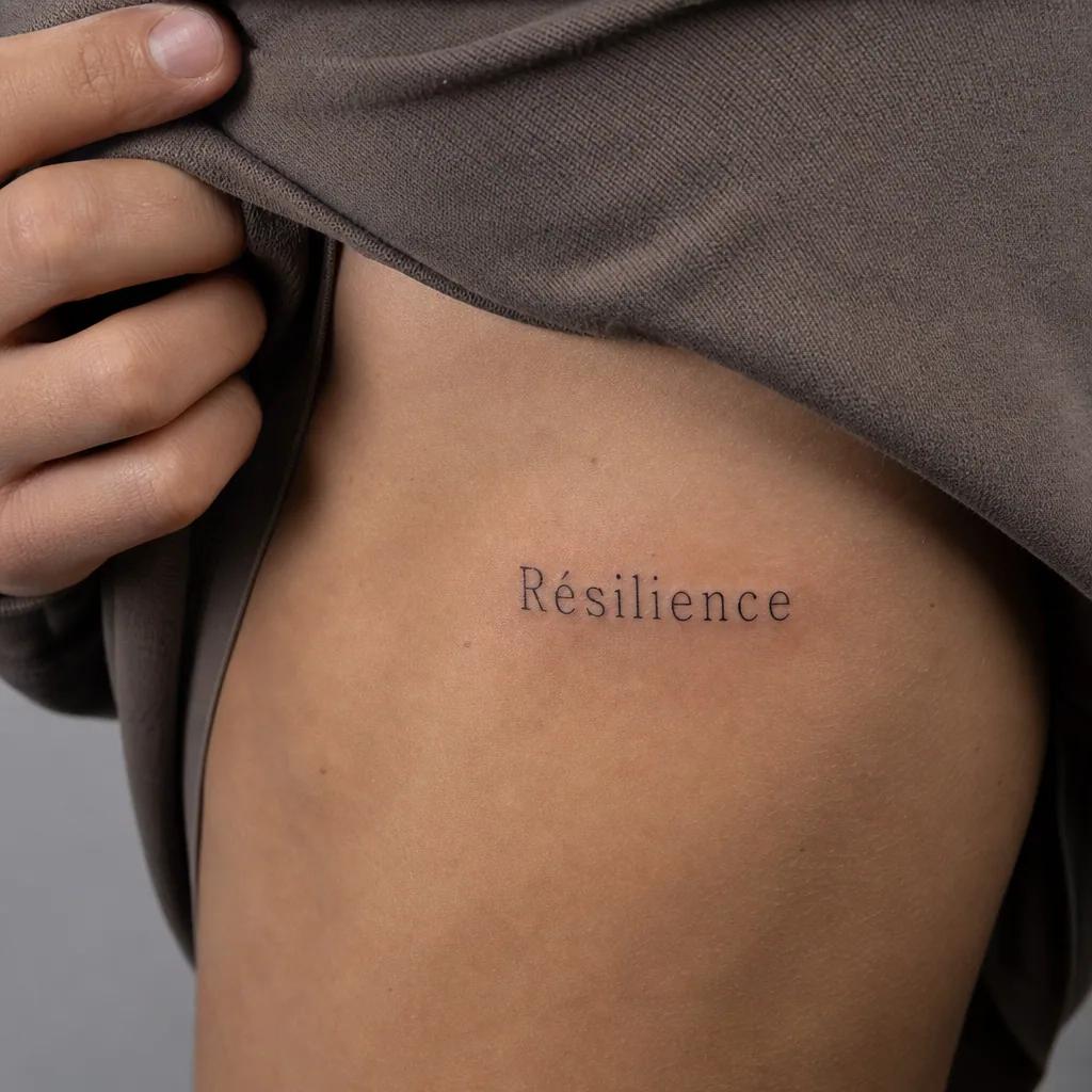 idée tatouage écriture script fine line délicat