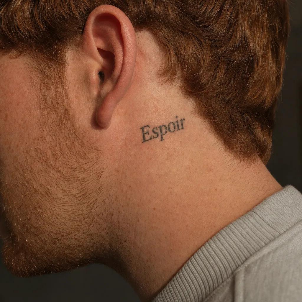 idée tatouage écriture lettrage réaliste effet plume