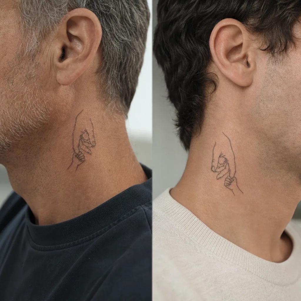 father and son-tattoo father and son olive branch