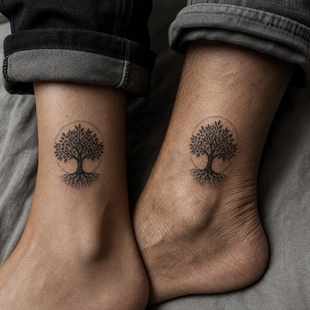 father and son-tattoo lettering my son forever