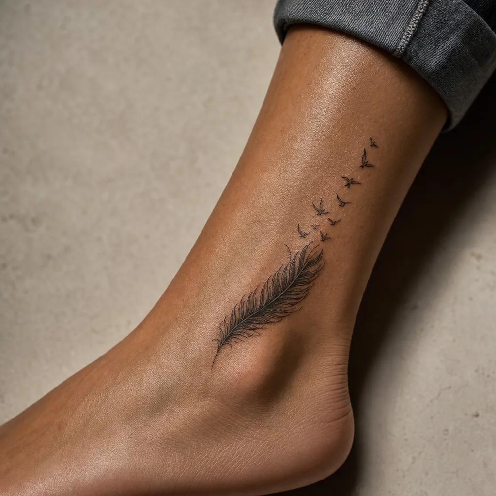 feather-tattoo feather dissolving into birds