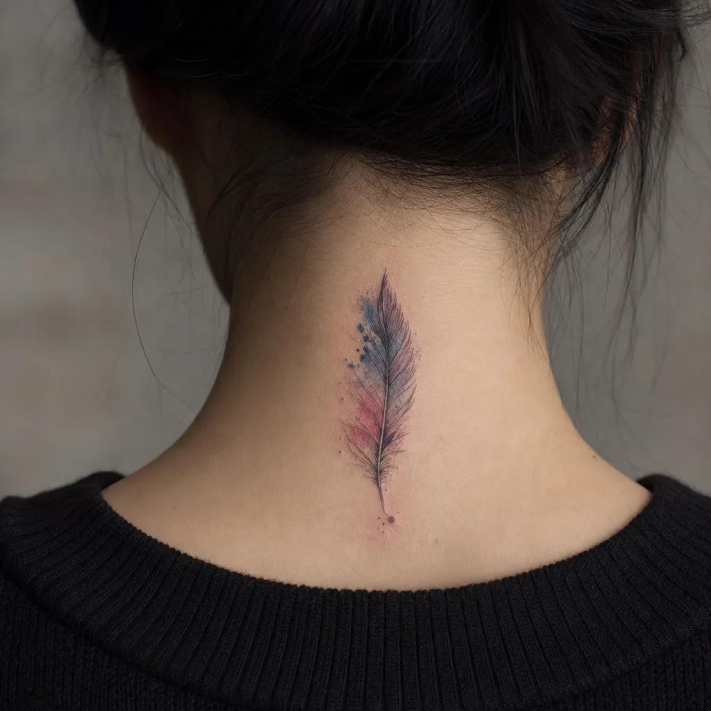 feather-tattoo soft watercolor feather