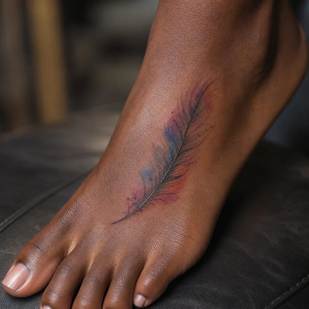 feather-tattoo soft watercolor feather