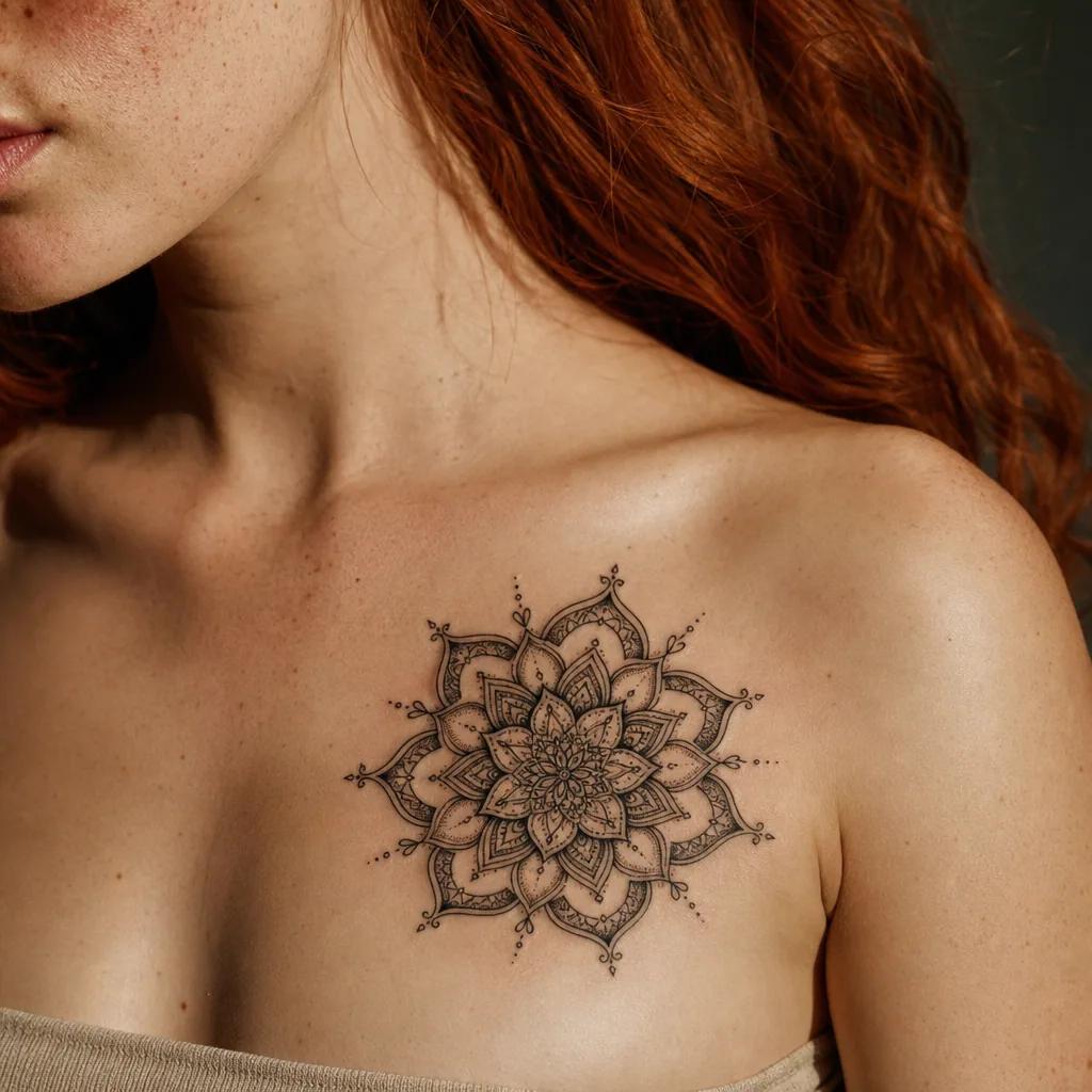 flower-tattoo ornamental flower mandala