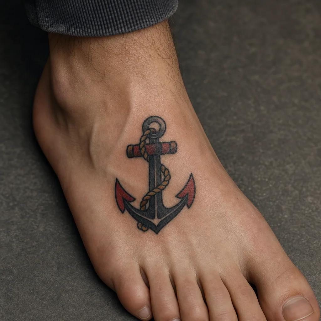 foot-tattoo minimalist skull