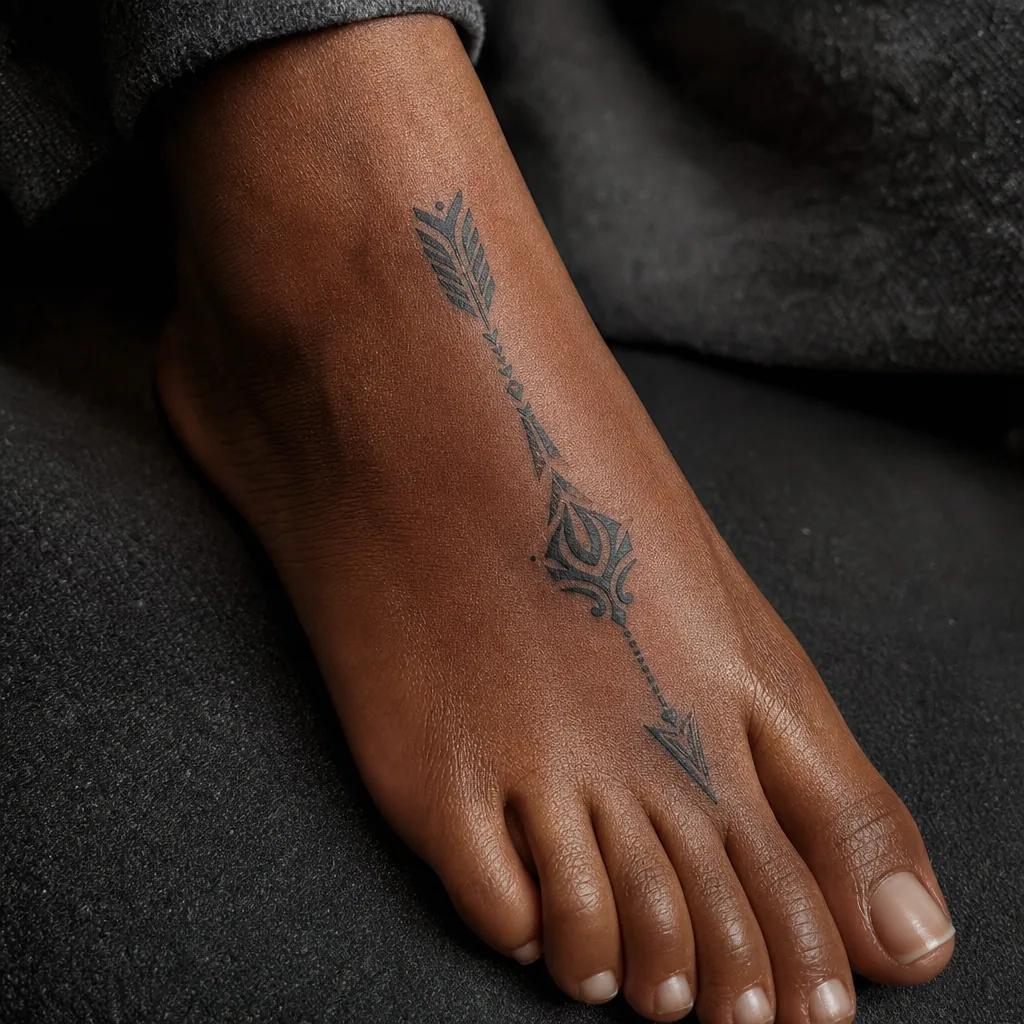 foot-tattoo abstract wave
