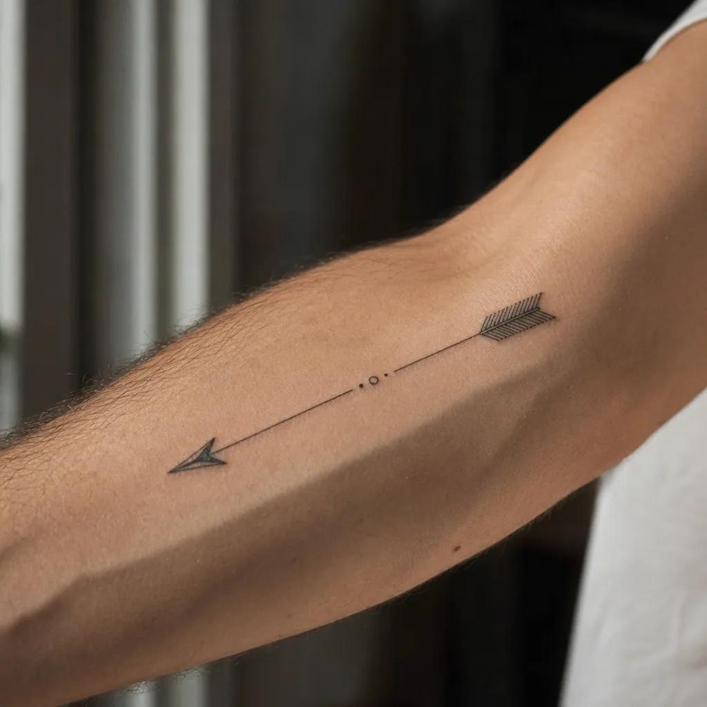 forearm-tattoo minimalist arrow