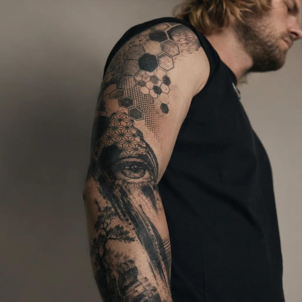 forearm-tattoo forearm patchwork