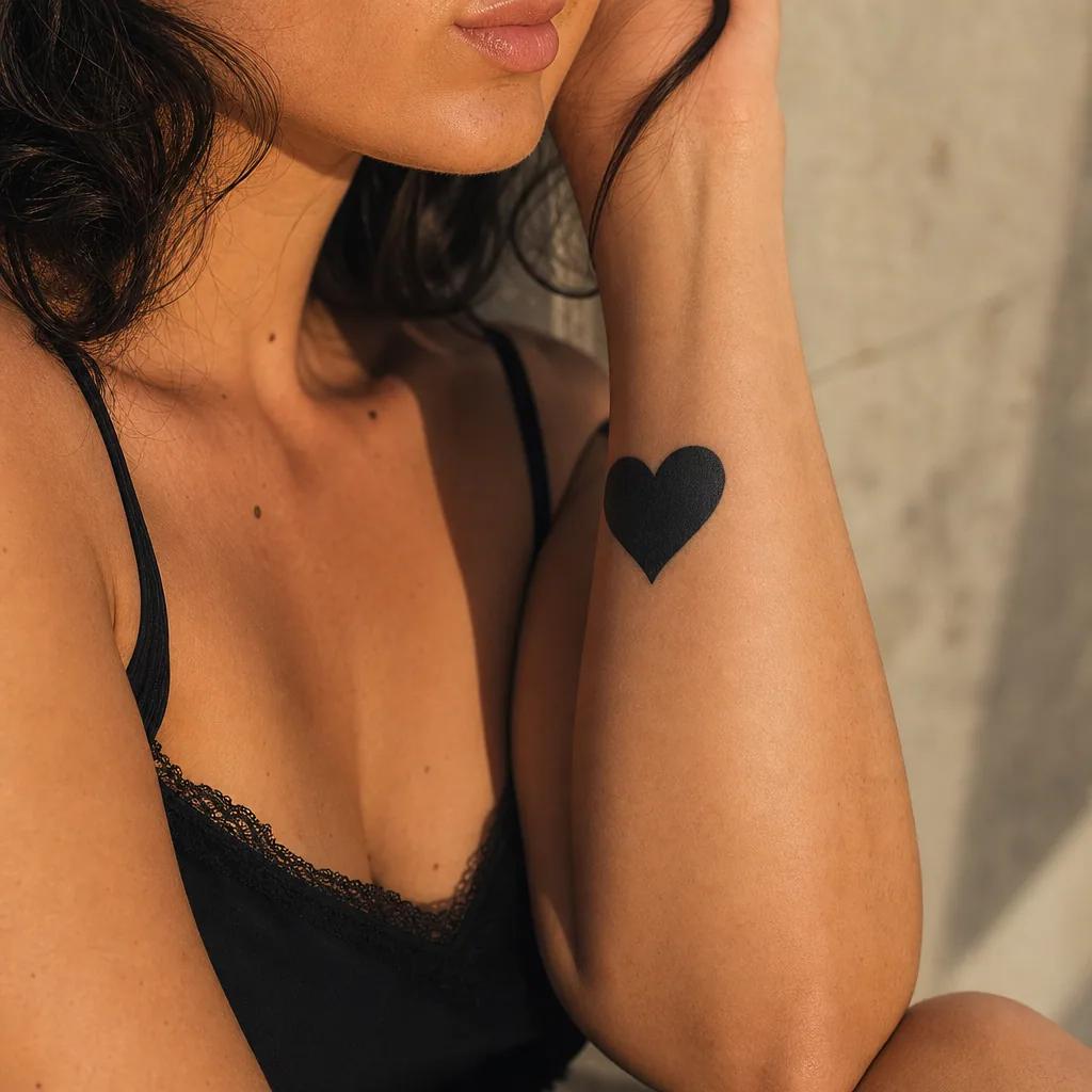 heart-tattoo filled blackwork heart