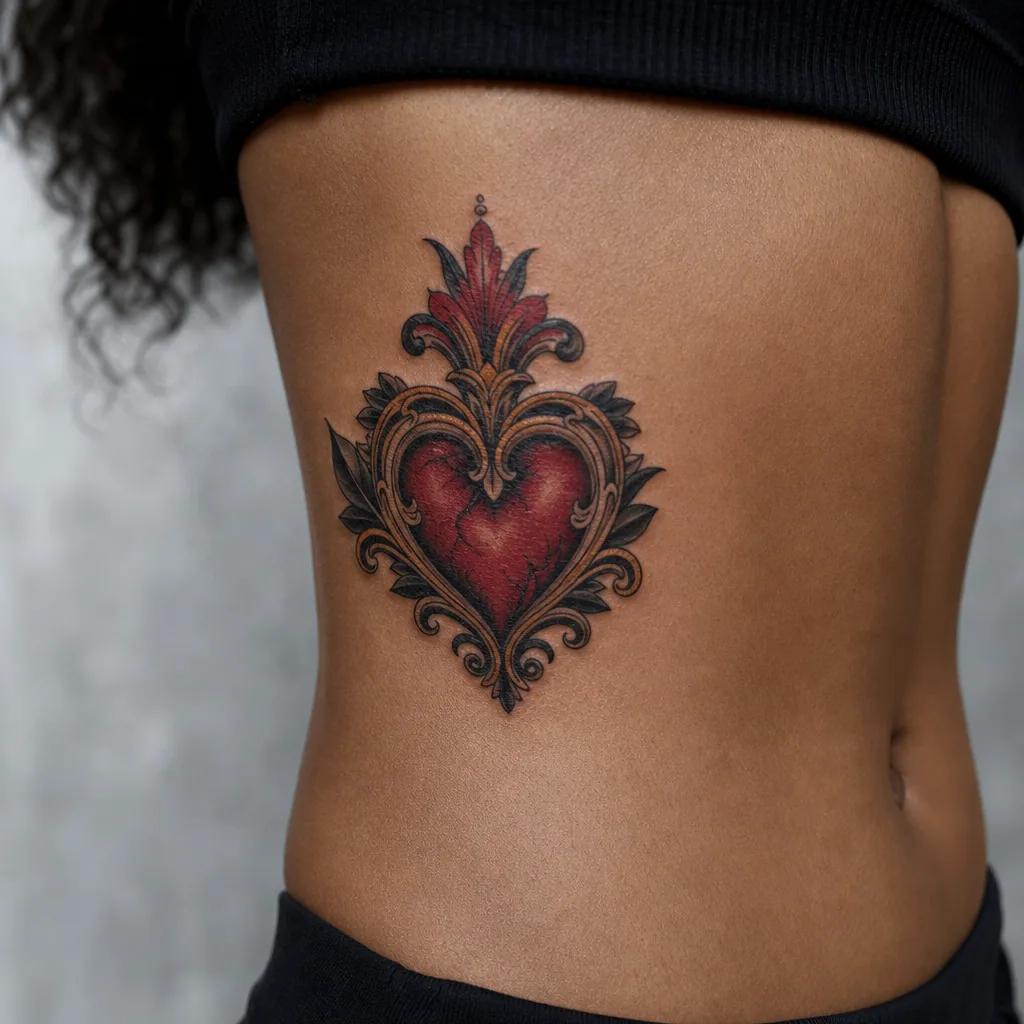 heart-tattoo ornamental neo-traditional heart