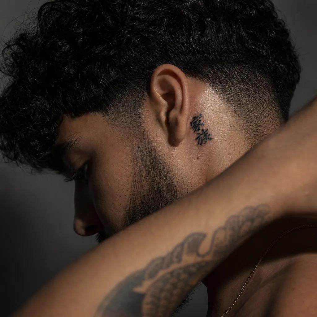 idée tatouage initiales famille initiales kanji famille