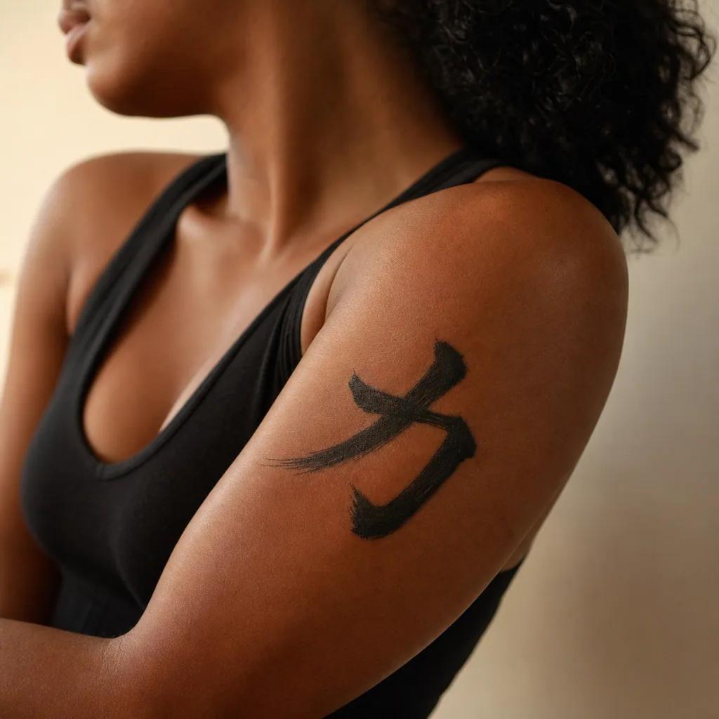 japanese-tattoo kanji "strength" calligraphy