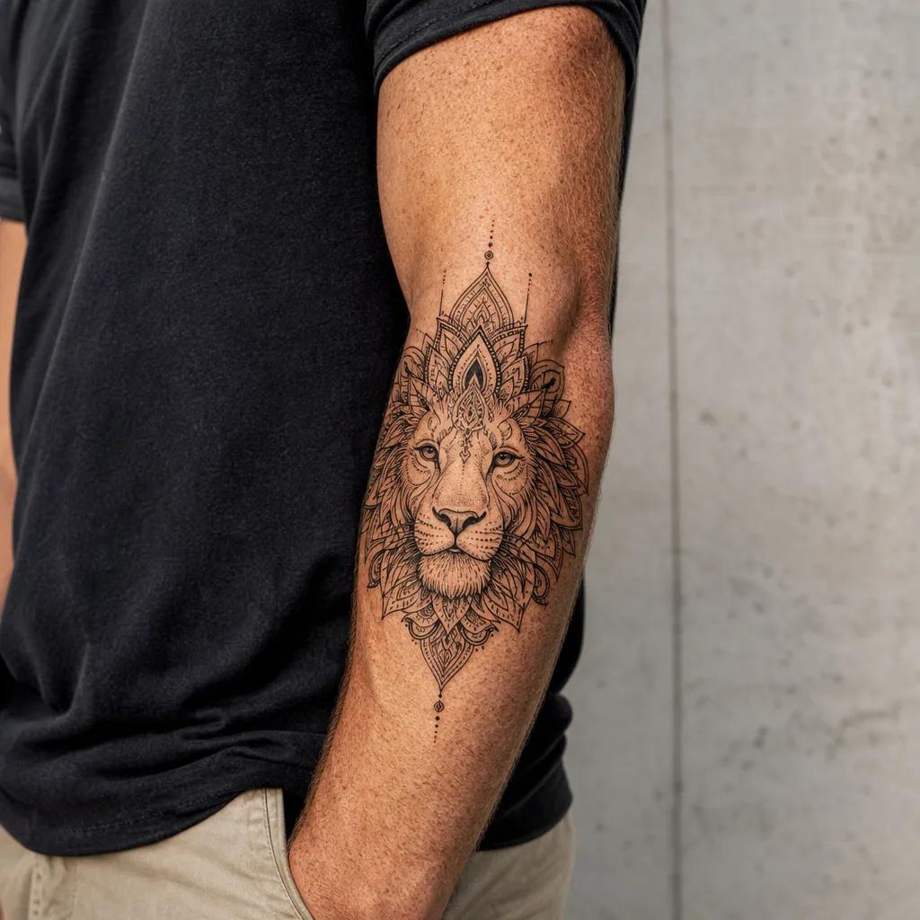 lion-tattoo lion mandala
