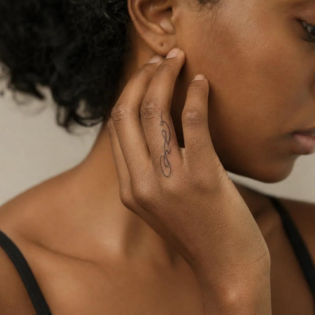 idée tatouage main doigts lettrage