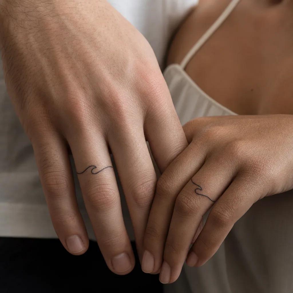 idée tatouage mariage alliance minimaliste single-line