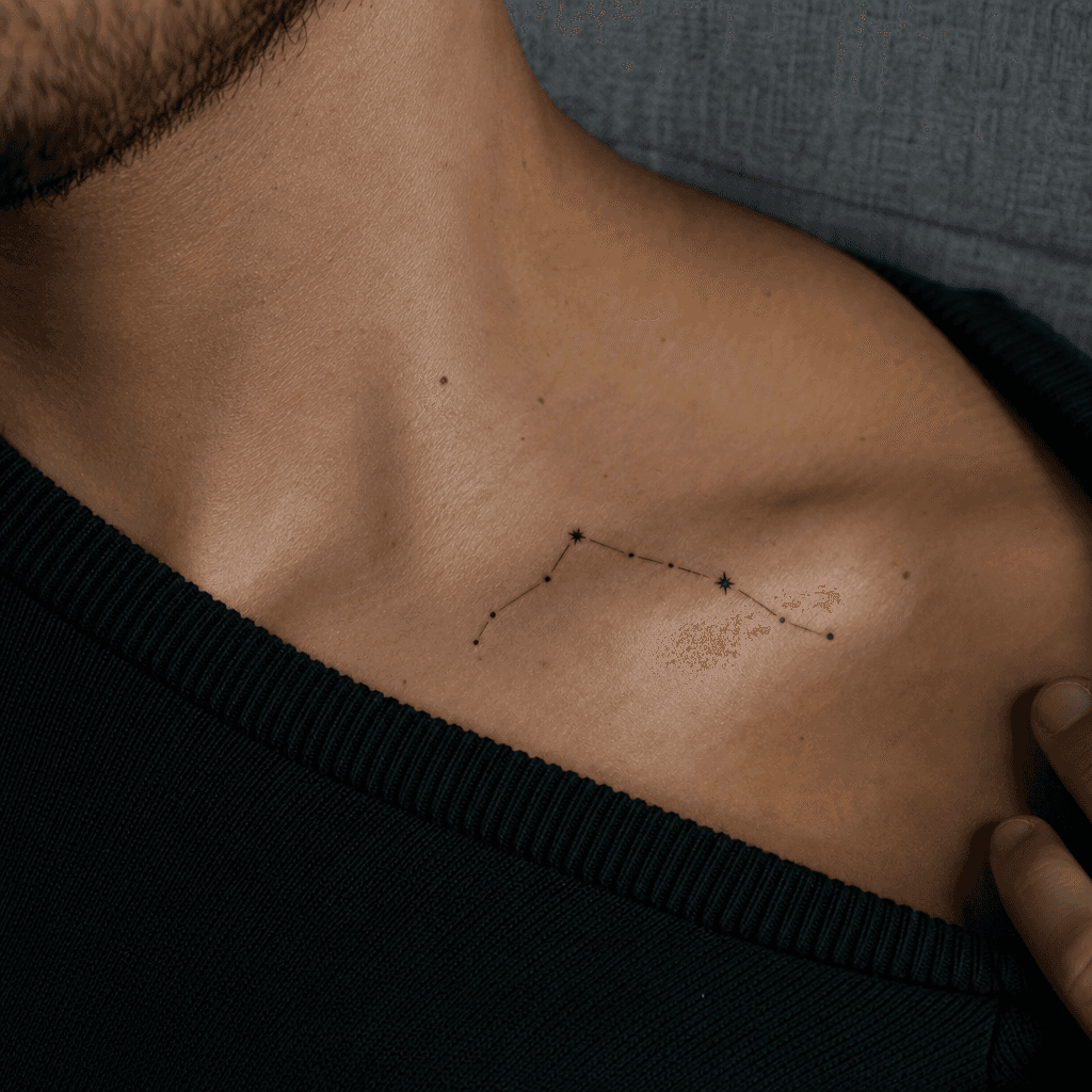 idée tatouage minimaliste minimaliste constellation