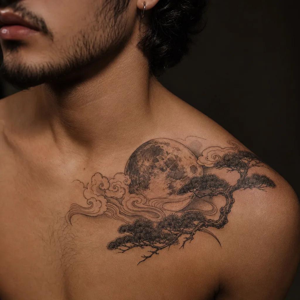 moon-tattoo full japanese moon