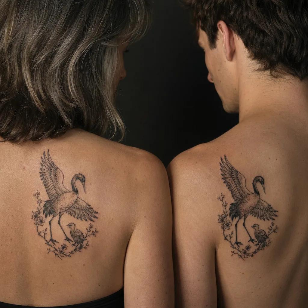 mother and son-tattoo realistic hands