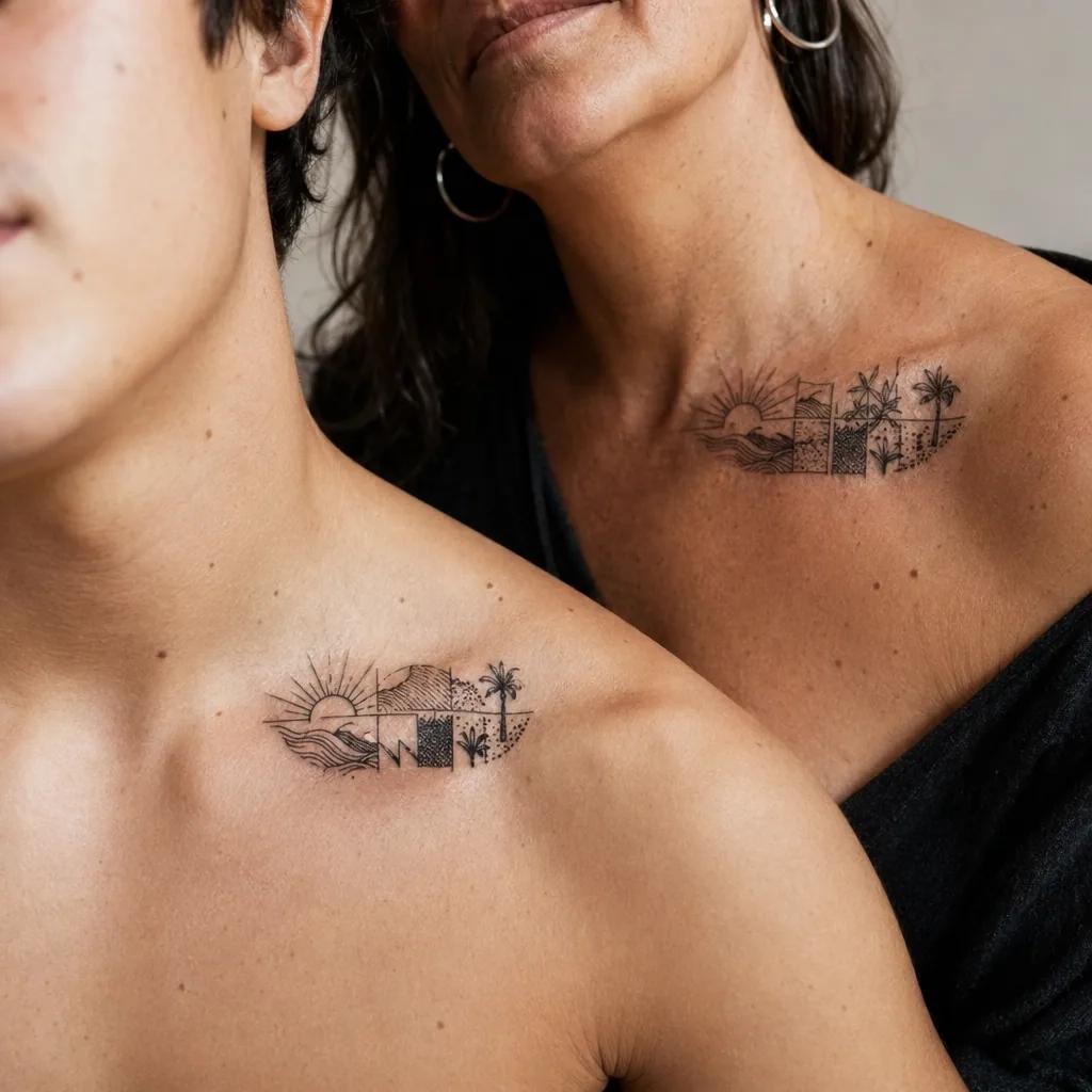 mother and son-tattoo spiritual tree of life