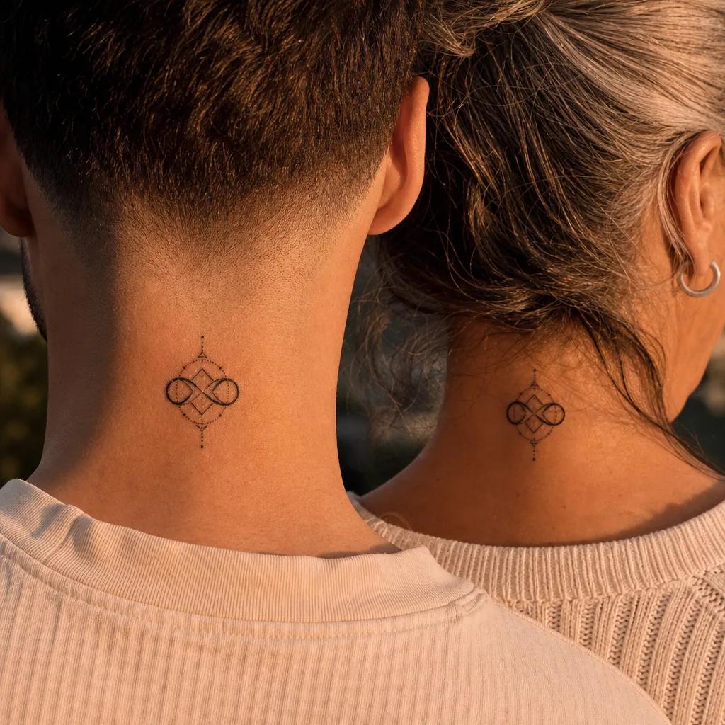 mother and son-tattoo lioness and cub