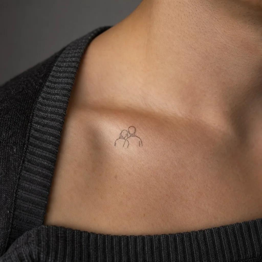 parents-tattoo two dates fine line