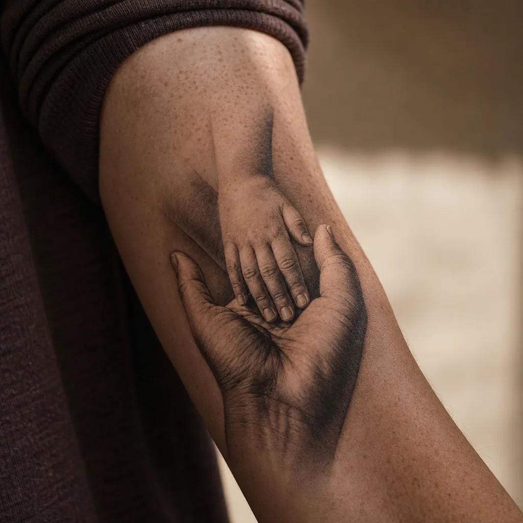 parents-tattoo realistic hands